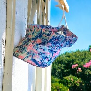 Lilly Pulitzer Its A Match Visor Ravello Blue Perfect Match